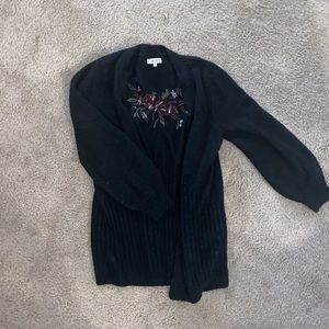 black cardigan